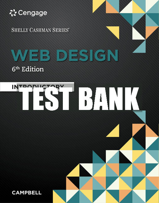 Test Bank Web Design: Introductory