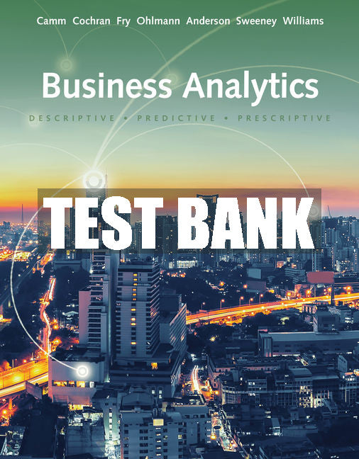 Test Bank Business Analytics