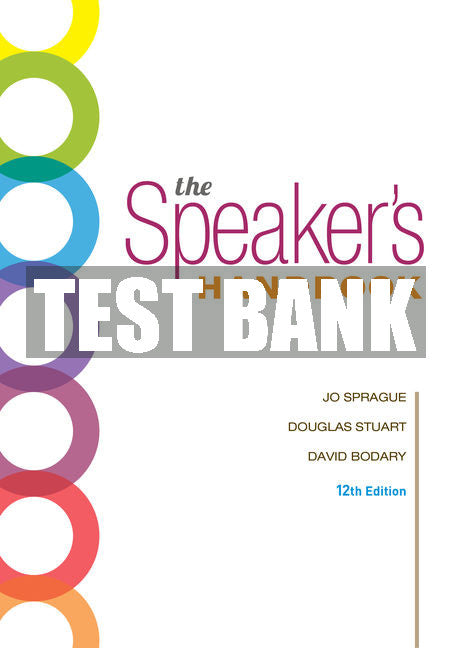 Test Bank The Speaker's Handbook, Spiral bound Version