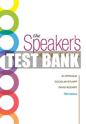 Test Bank The Speaker's Handbook, Spiral bound Version