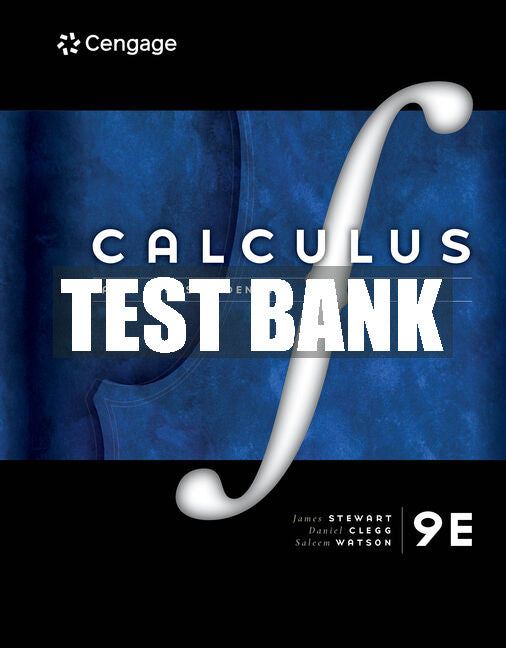 Test Bank Calculus: Early Transcendentals