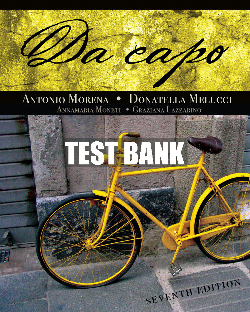 Test Bank Da capo