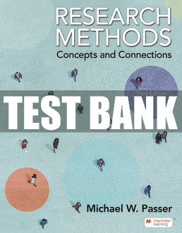 Test Bank Research Methods - Third Edition ©2021