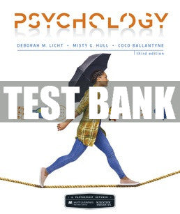 Test Bank Scientific American: Psychology - Third Edition ©2020