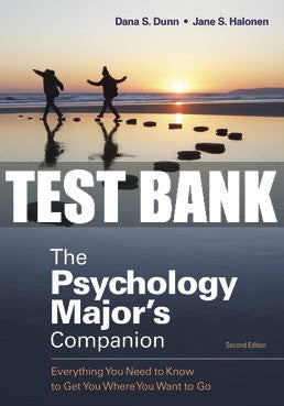 Test Bank The Psychology Major's Companion - Second Edition ©2020