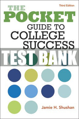 Test Bank The Pocket Guide to College Success - Third Edition ©2020