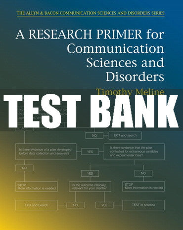 Test Bank Research Primer for Communication Sciences and Disorders, A 1st Edition