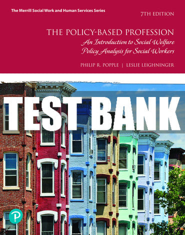 Test Bank Policy-Based Profession, The: An Introduction to Social Welfare Policy Analysis for Social Workers 7th Edition