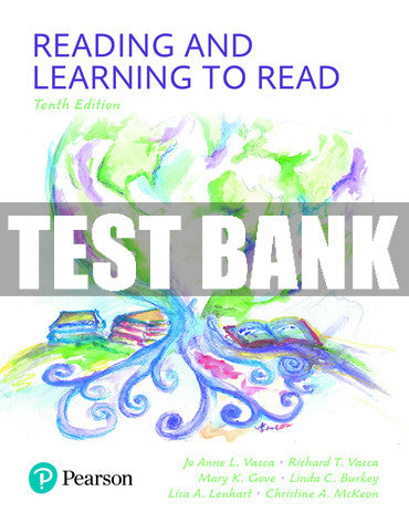 Test Bank Reading and Learning to Read 10th Edition