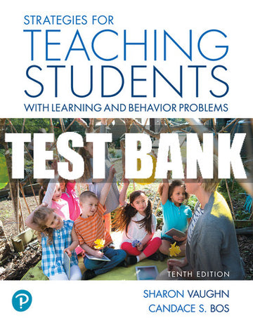 Test Bank Strategies for Teaching Students with Learning and Behavior Problems 10th Edition
