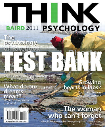 Test Bank THINK Psychology 2nd Edition