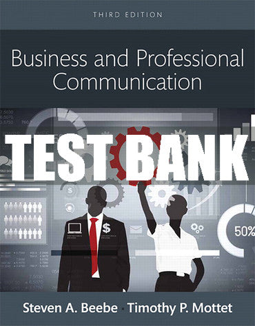 Test Bank Business and Professional Communication 3rd Edition