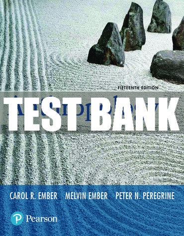 Test Bank Anthropology 15th Edition