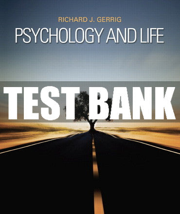 Test Bank Psychology and Life 20th Edition
