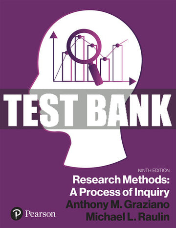 Test Bank Research Methods: A Process of Inquiry 9th Edition