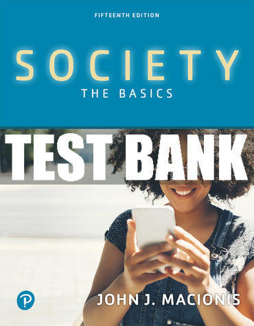 Test Bank Society: The Basics 15th Edition