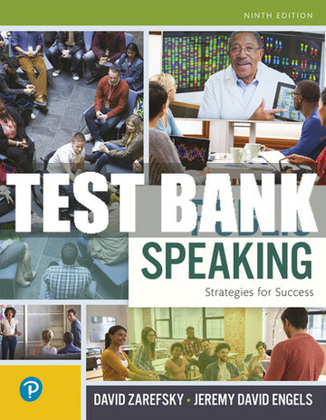 Test Bank Public Speaking: Strategies for Success 9th Edition