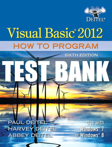 Test Bank Visual Basic 2012 How to Program 6th Edition