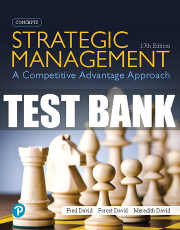 Test Bank Strategic Management: A Competitive Advantage Approach, Concepts 17th Edition