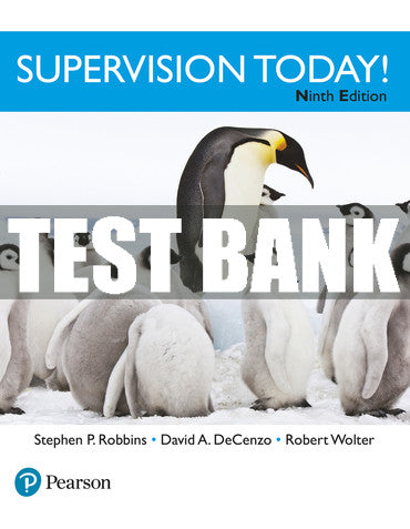 Test Bank Supervision Today! 9th Edition