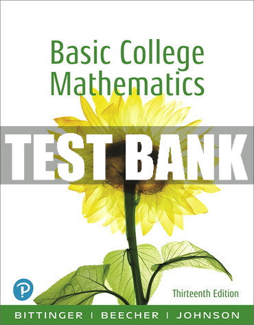 Test Bank Basic College Mathematics 13th Edition