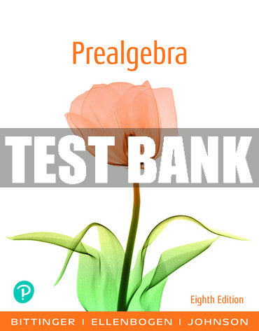 Test Bank Prealgebra 8th Edition