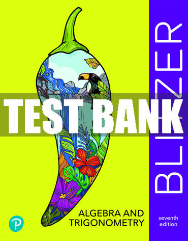 Test Bank Algebra and Trigonometry 7th Edition