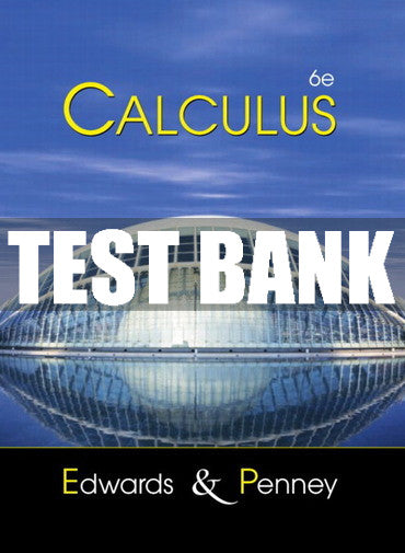 Test Bank Calculus 6th Edition