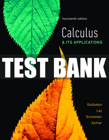 Test Bank Calculus & Its Applications 14th Edition