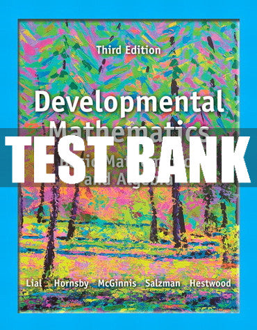Test Bank Basic Math, Introductory & Intermediate Algebra 1st Edition