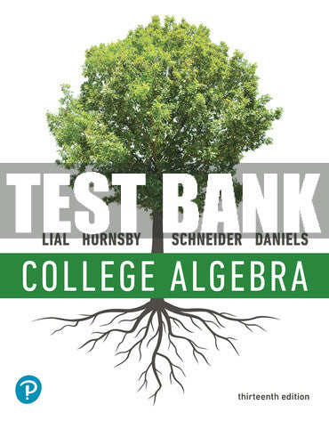 Test Bank College Algebra 13th Edition