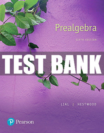 Test Bank Prealgebra 6th Edition