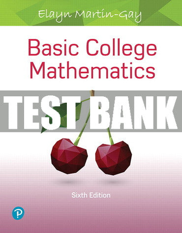 Test Bank Basic College Mathematics 6th Edition