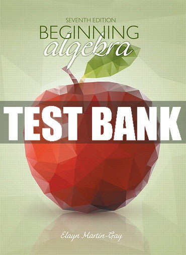 Test Bank Beginning Algebra 7th Edition