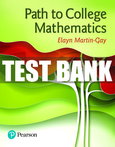 Test Bank Path to College Mathematics 1st Edition