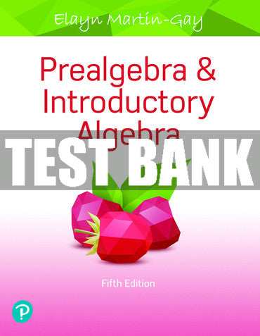 Test Bank Prealgebra & Introductory Algebra 5th Edition