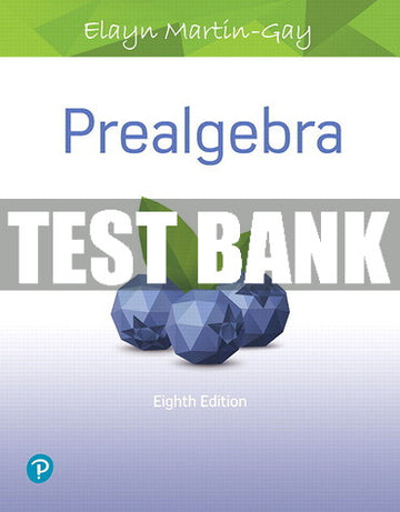 Test Bank Prealgebra 8th Edition