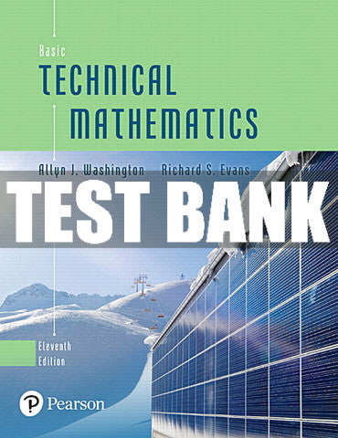 Test Bank Basic Technical Mathematics 11th Edition