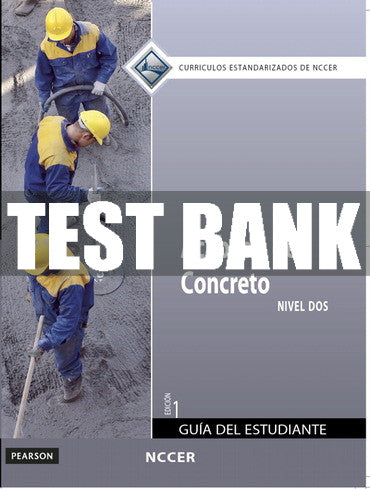 Test Bank Concrete Finishing, Level 2 (in Spanish) 1st Edition