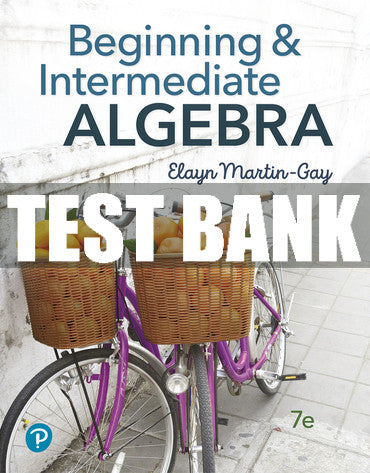 Test Bank Beginning & Intermediate Algebra 7th Edition