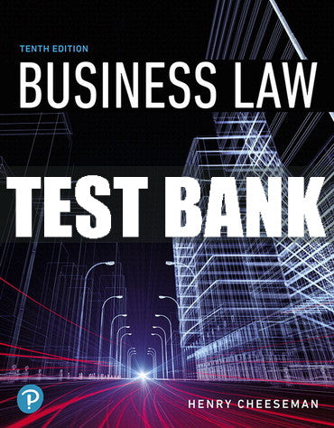 Test Bank Business Law 10th Edition