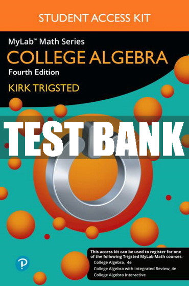Test Bank College Algebra 4th Edition