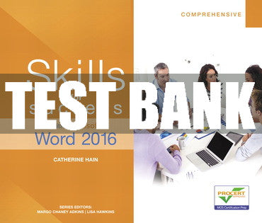 Test Bank Skills for Success with Microsoft Word 2016 Comprehensive 1st Edition