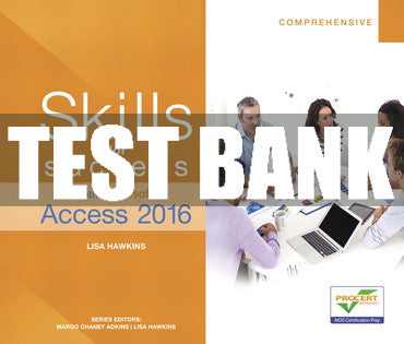 Test Bank Skills for Success with Microsoft Access 2016 Comprehensive 1st Edition