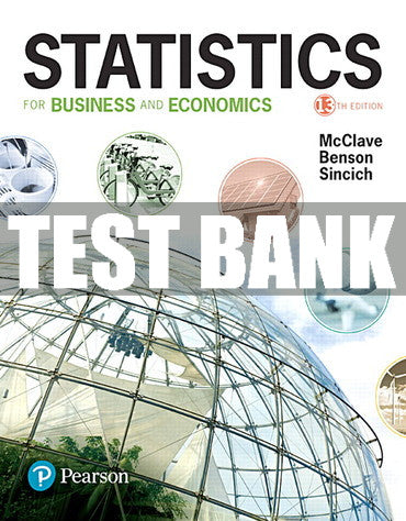 Test Bank Statistics for Business and Economics 13th Edition