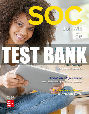 Test Bank SOC 2020, 6th Edition
