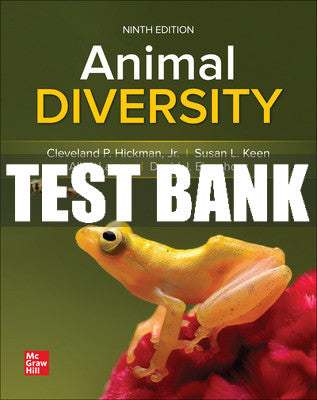Test Bank Animal Diversity, 9th Edition