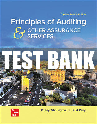 Test Bank Principles of Auditing & Other Assurance Services, 22nd Edition