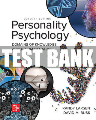 Test Bank Personality Psychology: Domains of Knowledge About Human Nature, 7th Edition