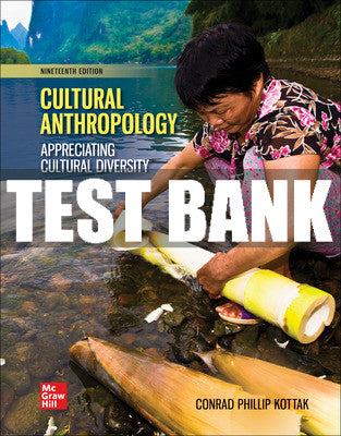 Test Bank Cultural Anthropology, 19th Edition